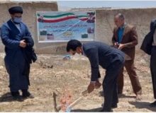 آیین کلنگ زنی ۲ پروژه ورزشی با عنوان طرح شهید سلیمانی در منطقه زرین آباد